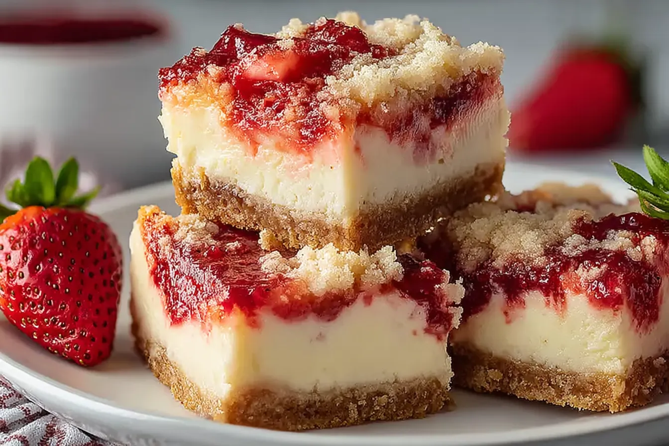 Strawberry Cream Cheese Cake Bars – Sweet Memories in Every Bite
