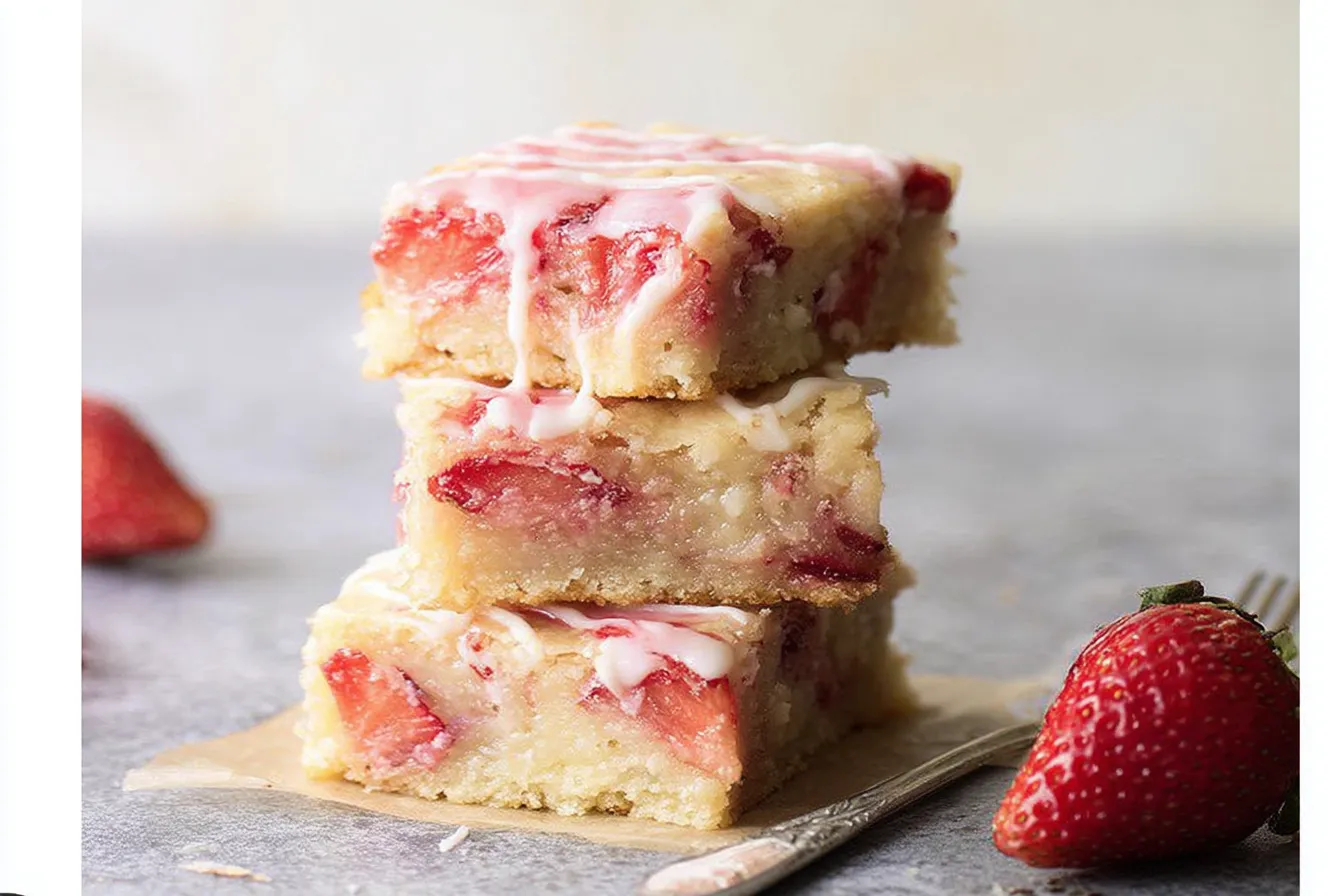 Strawberry Lemon Blondies: A Sweet Summer Delight 4 Strawberry Lemon Blondies
