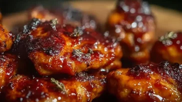 Sweet Baby Ray’s Crockpot Chicken Ready to Serve