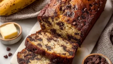 Sweet Chocolate Chip Banana Bread Slices