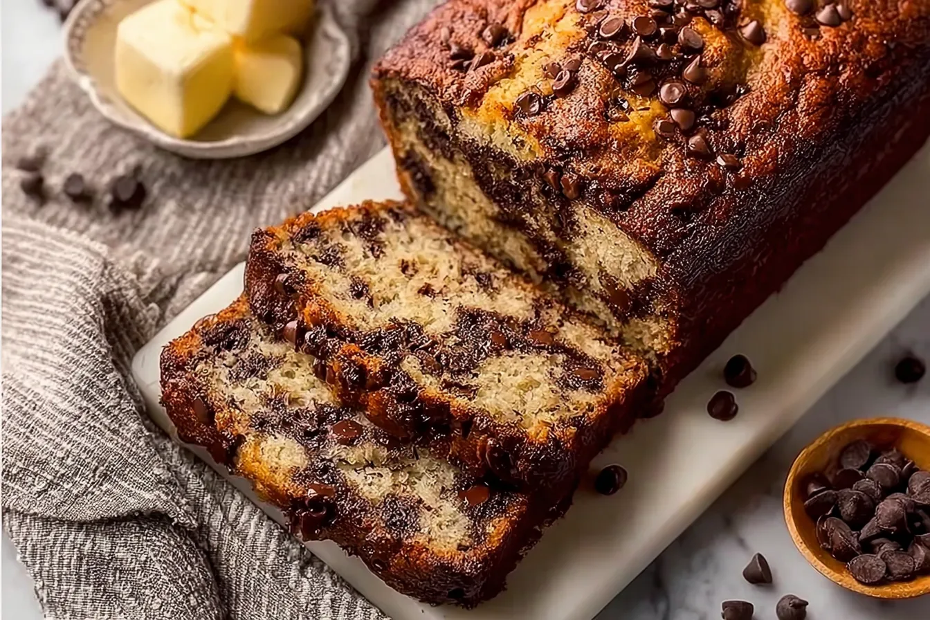 Sweet Chocolate Chip Banana Bread