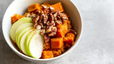 Colorful Sweet Potato Breakfast Bowl Ready to Eat