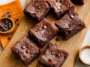 Delicious Sweet Potato Brownies on a Serving Plate