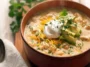 Tasty Keto White Chicken Chili in a Bowl
