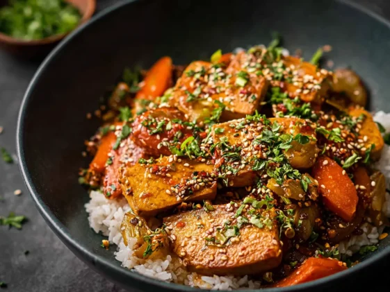 Colorful Tofu Stir Fry with Fresh Vegetables
