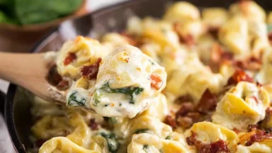 Delicious Tortellini Al Forno Fresh from the Oven