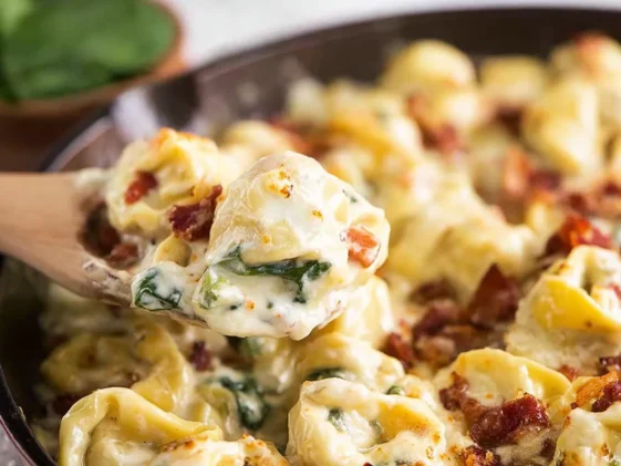 Delicious Tortellini Al Forno Fresh from the Oven