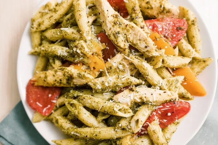 Delicious Trader Joe's Pesto Penne with Chicken