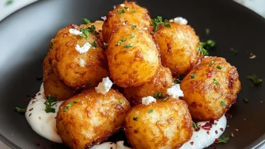 Delicious Two Ingredient Cottage Cheese Tots on a Plate