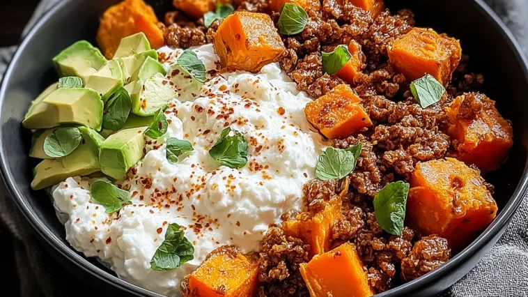Viral Cottage Cheese Sweet Potato Bowl Recipe