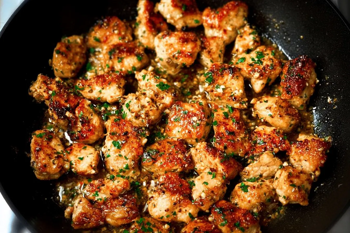 15-Minute Garlic Butter Chicken Bites: Easy One-Pan Recipe