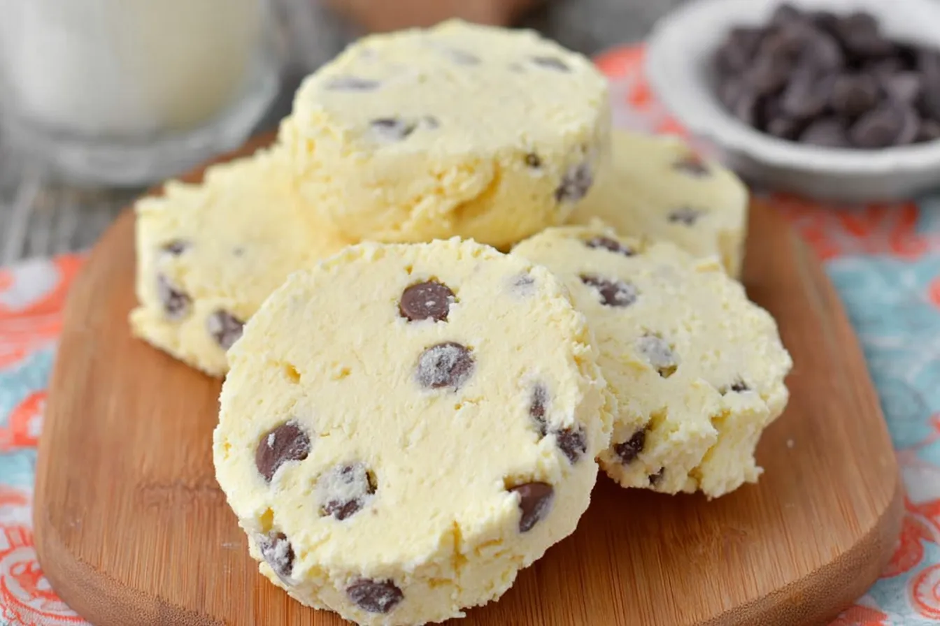 3 Ingredient Keto Vanilla Chocolate Chip Pudding Ice Cream Cookies – The BEST Low Carb Flourless Keto Cookies {Easy – No Bake}