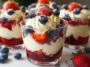 Delicious 4th of July Trifle Cups with Whipped Vanilla Cream