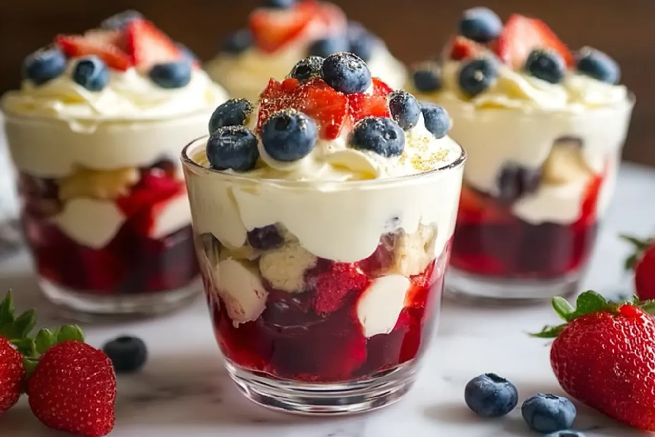 4th of July Trifle Cups with Whipped Vanilla Cream: A No-Bake Showstopper Your Table Needs