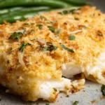Delicious Baked Haddock Fillet Served with Lemon