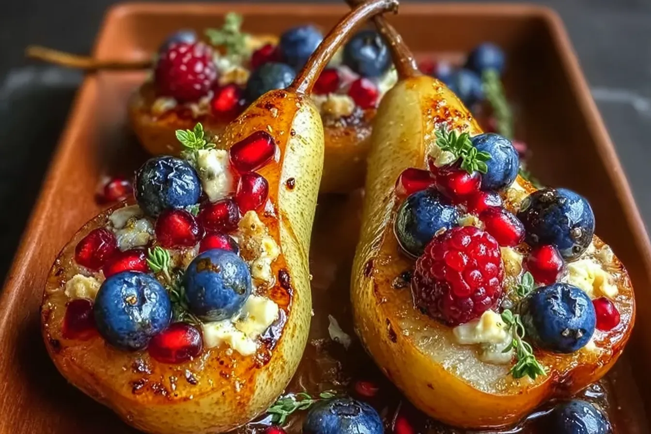 Delicious Baked Pears with Berries and Honey