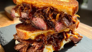 BBQ Brisket Melts: Cheesy Goodness on Toast
