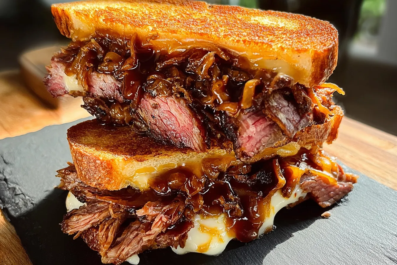 BBQ Brisket Melts: Cheesy Goodness on Toast