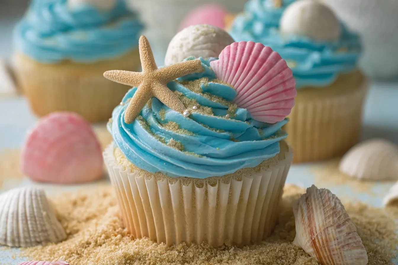 Beach Themed Cupcakes - Summer Delight