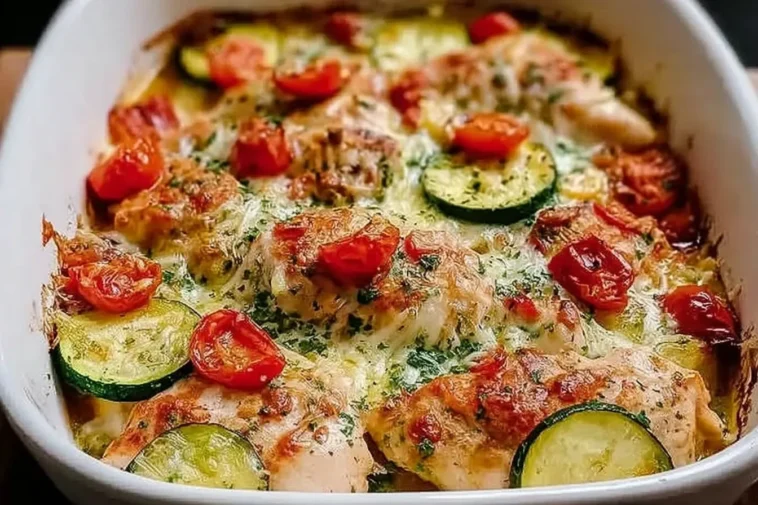 Best Mediterranean Chicken Zucchini Bake - Cooking in Progress