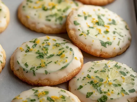 Best Mojito Sugar Cookies on a Plate