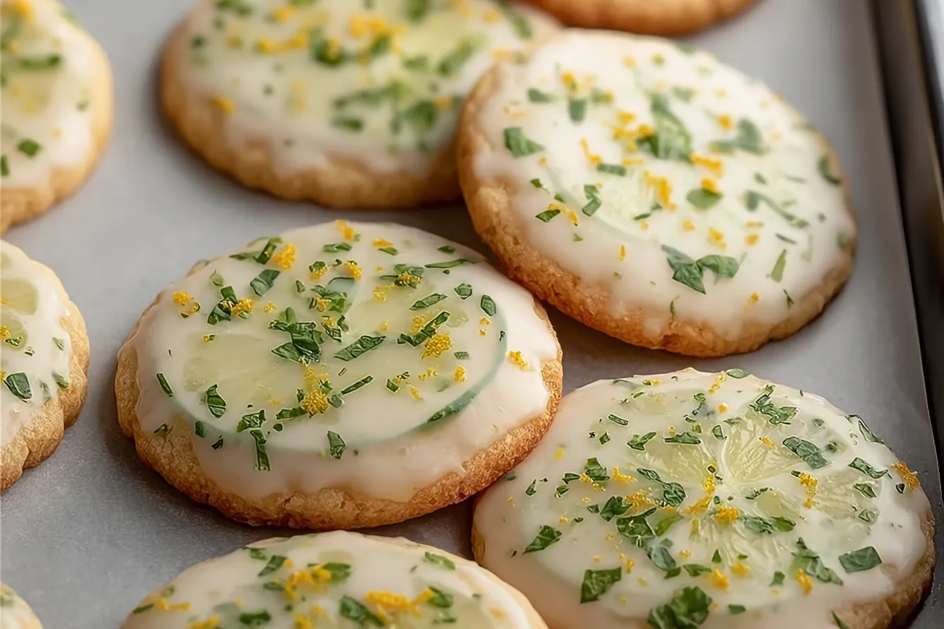 Best Mojito Sugar Cookies on a Plate
