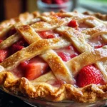 Delicious Flaky Strawberry Rhubarb Pie