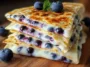 Blueberry Cheese Quesadilla Close-Up