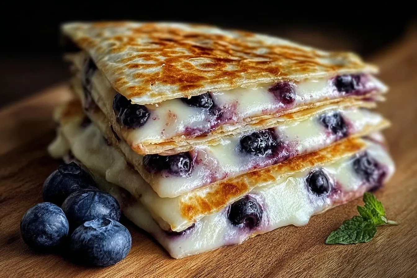 Blueberry Cheese Quesadilla