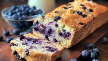 Blueberry Cream Cheese Bread Slice