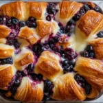 Blueberry Cream Cheese Croissant Casserole – Breakfast Delight 5 Blueberry Cream Cheese Croissant Casserole Freshly Baked