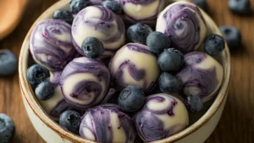 Blueberry Greek Yogurt Bites Ready to Enjoy
