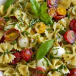 Colorful Bow Tie Pasta Salad in a Bowl