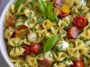 Colorful Bow Tie Pasta Salad in a Bowl