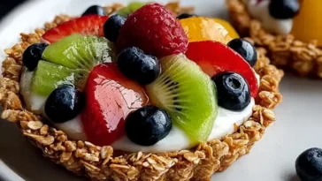 Breakfast Fruit Tart with Granola Crust - Stunning Presentation