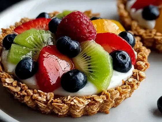 Breakfast Fruit Tart with Granola Crust - Stunning Presentation