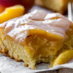 Brown Sugar Peach Cake Freshly Baked