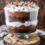 Decadent Brownie Trifle Layers Ready to Serve