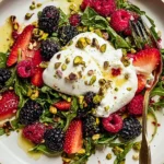 Burrata Salad with Summer Berries & Pistachios - Fresh and Colorful