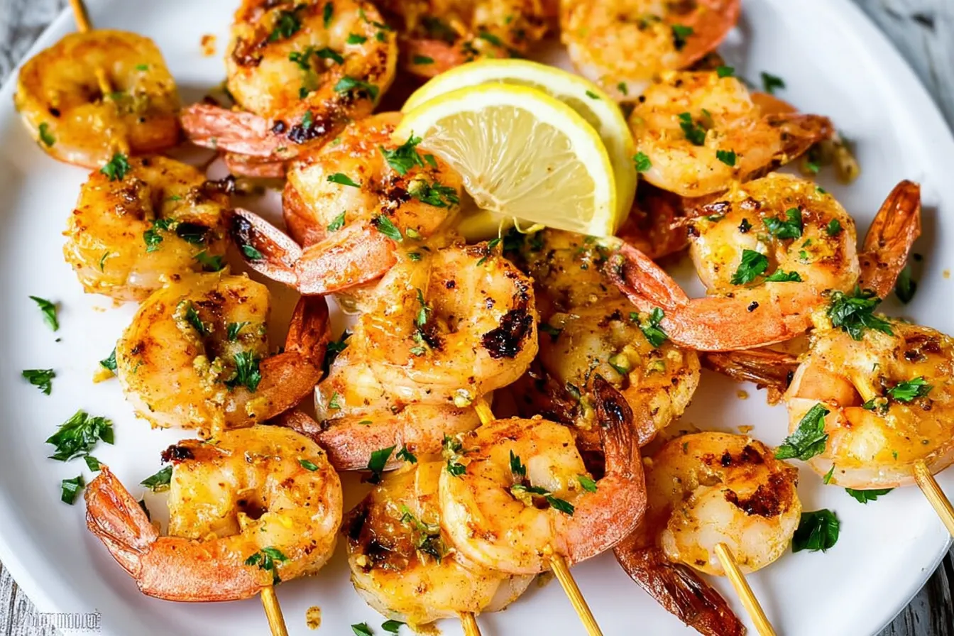 Cajun Garlic Butter Grilled Shrimp Skewers