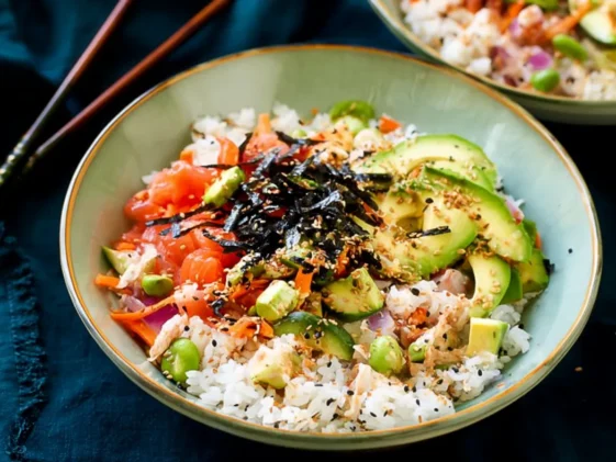Fresh California Roll Sushi Bowl Ingredients