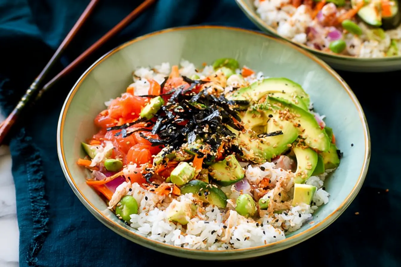Fresh California Roll Sushi Bowl Ingredients