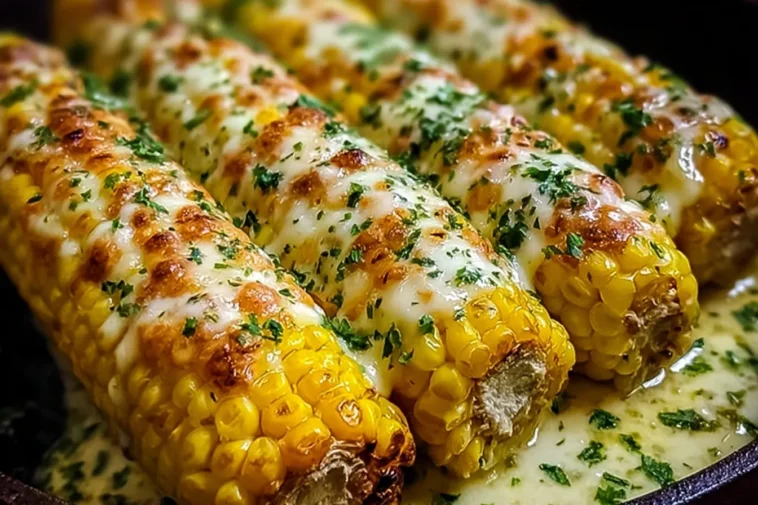 Delicious Cheesy Garlic Grilled Corn on the Cob