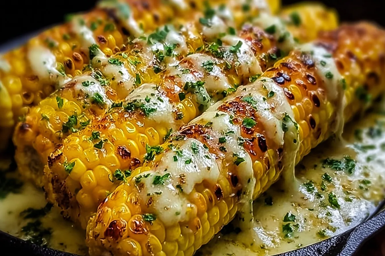 Cheesy Garlic Grilled Corn on the Cob Recipe