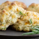Cheesy Garlic Scapes Biscuits Freshly Baked