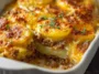 Cheesy Hamburger Potato Casserole Served Warm
