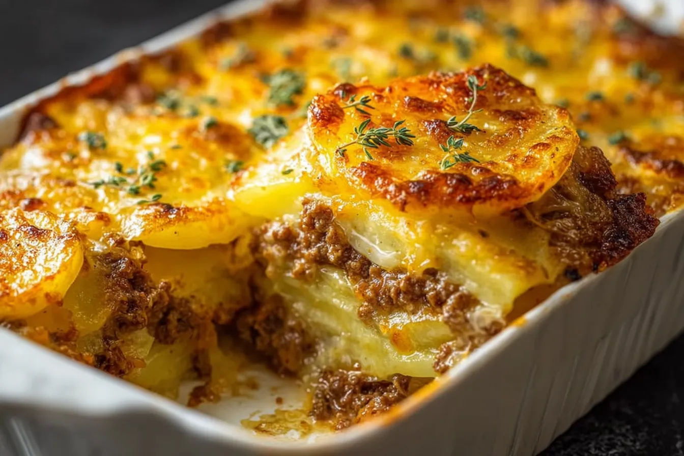 Cheesy Hamburger Potato Casserole
