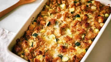 Chicken Zucchini Casserole Ready to Serve
