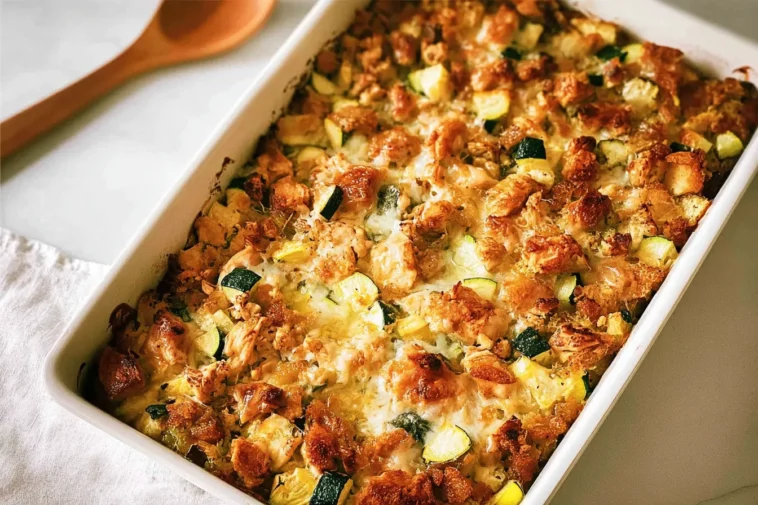 Chicken Zucchini Casserole Ready to Serve