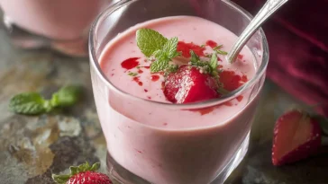 Chilled Strawberry Yogurt Soup - Refreshing Summer Delight